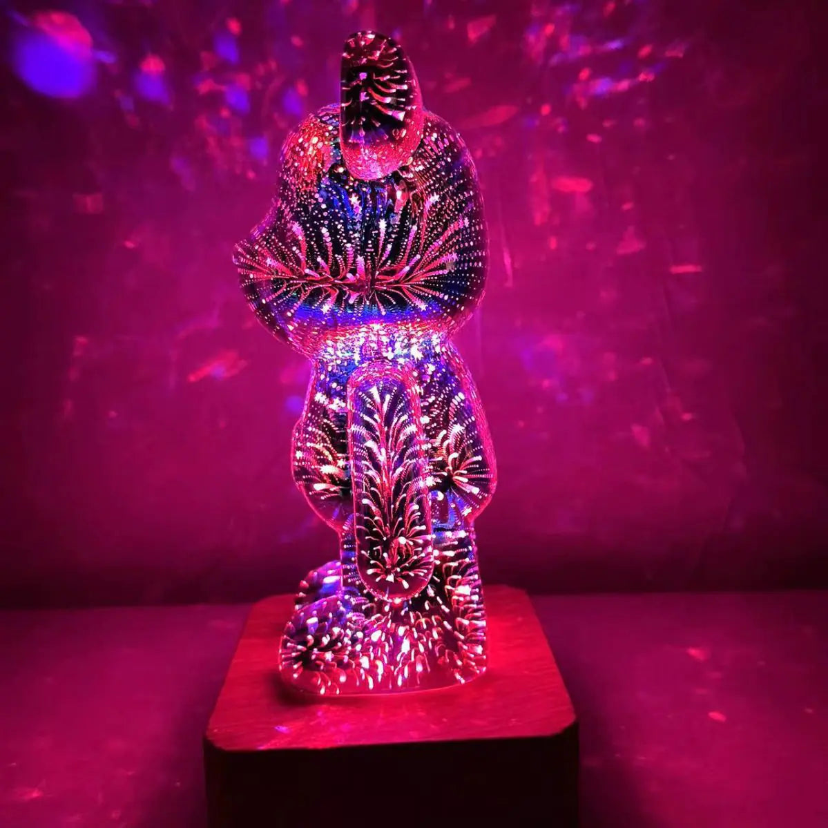 3D Color-Changing Bear Light – USB Powered