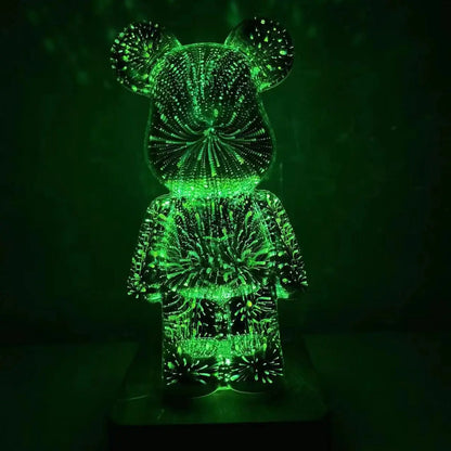 3D Color-Changing Bear Light – USB Powered