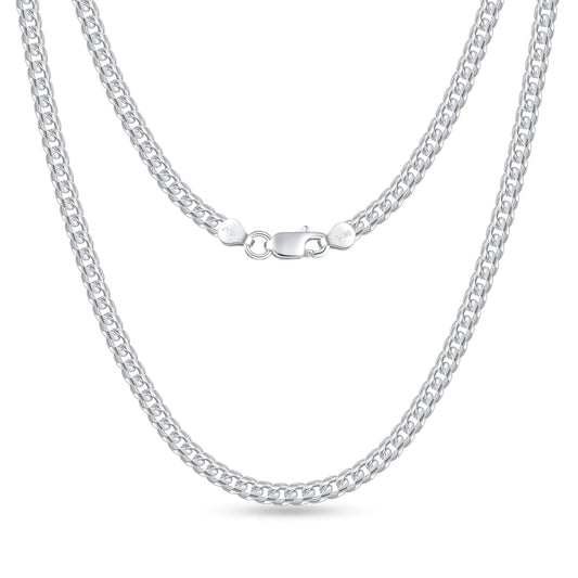 Men’s 20-Inch Silver Cuban Link Necklace