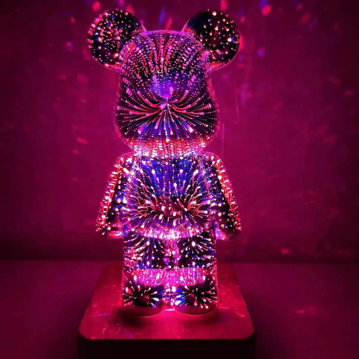 3D Color-Changing Bear Light – USB Powered