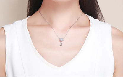 Bear and Balloon Heart Bead Charm Bracelet